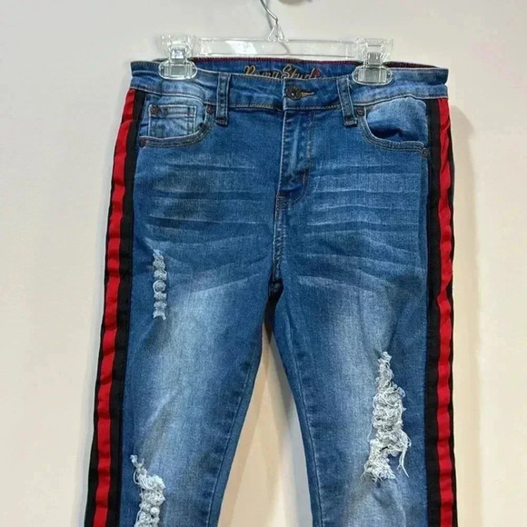 Roma Studio Juniors Distressed Five Pocket Jeans Size 5 - Picture 2 of 9